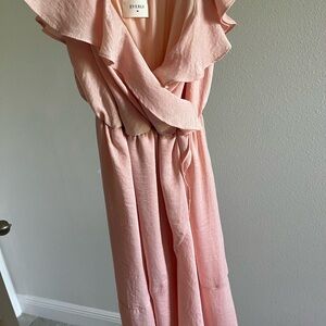 Everly Blush Ruffle Dress